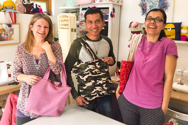 Making zipped cushions